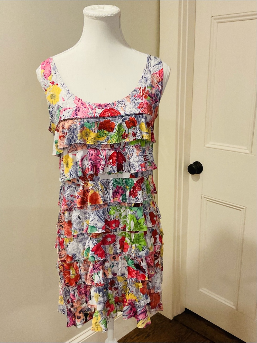 Floral Tiered Ruffle Summer Dress - Multicolor